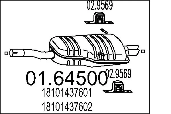 Выхлоп задний Polmostrow 0061G34 цена, от 147.39 USD