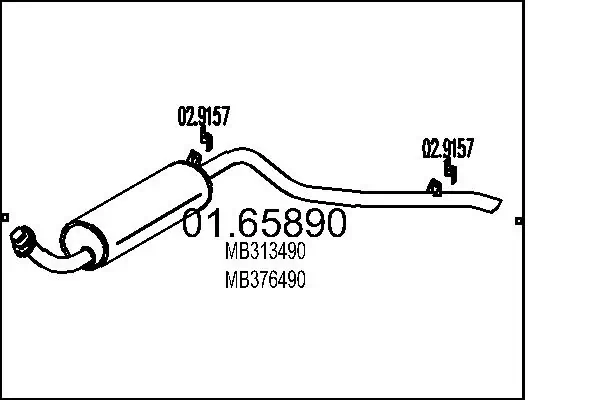 Выхлопная труба на Mitsubishi Pajero I L04G, L14G