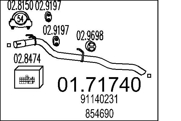 Выхлоп задний Opel 91152610 цена, от 22.30 USD