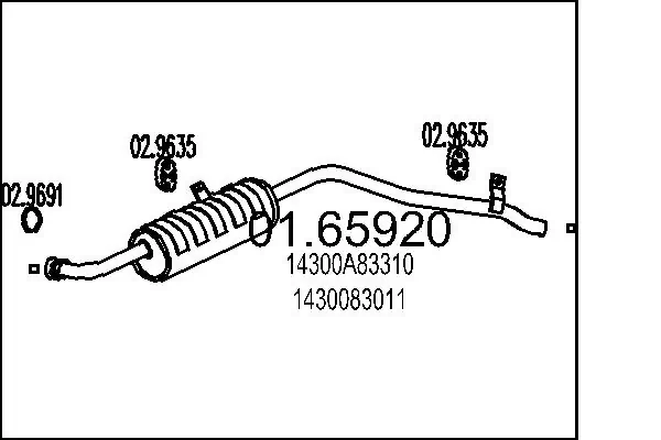Выхлоп задний Suzuki 1430083310 цена, от 60.93 USD