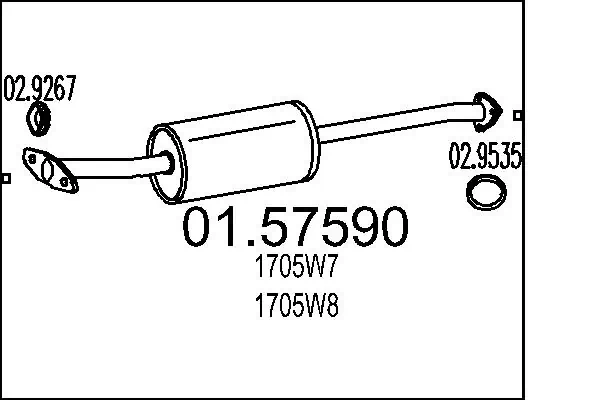Глушитель задний ED04122 Edex