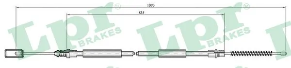Купить 350179 Linex Задний правый трос ручника