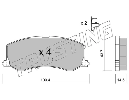 Sapatas do freio dianteiras de disco Suzuki Swift 1 AA