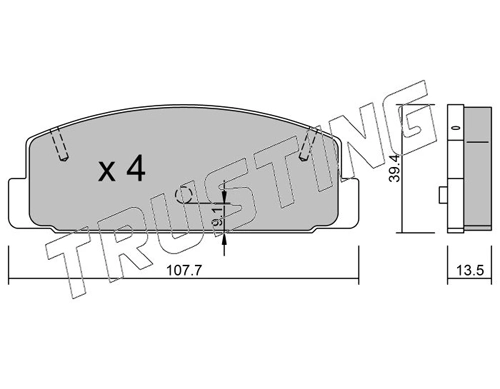 Sapatas do freio traseiras de disco Mazda 626 5 GF