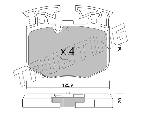 Sapatas do freio dianteiras de disco BMW 5 G30, F90