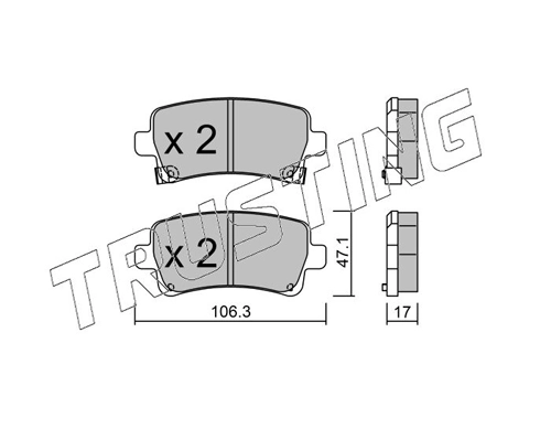 Sapatas do freio traseiras de disco Opel Insignia G09