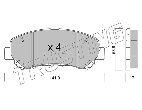 Sapatas do freio dianteiras de disco Nissan X-Trail T31