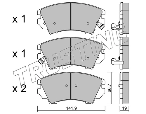 Sapatas do freio dianteiras de disco Opel Insignia G09