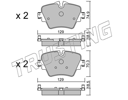 Sapatas do freio dianteiras de disco BMW 2 F45