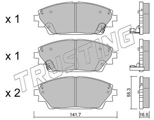 Sapatas do freio dianteiras de disco Mazda 3 BM, BN