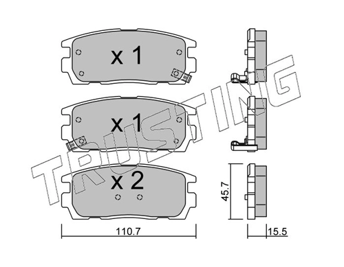 Sapatas do freio traseiras de disco Chevrolet Captiva 1 C100