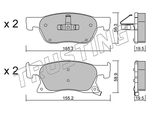 Sapatas do freio dianteiras de disco Opel Astra