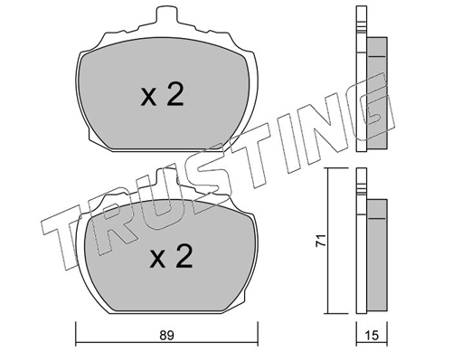 Sapatas do freio dianteiras de disco Ford Transit 3 V