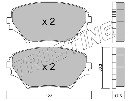 Sapatas do freio dianteiras de disco Toyota RAV4 2 XA2