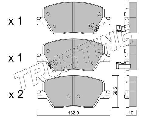 Sapatas do freio dianteiras de disco Fiat Tipo 356