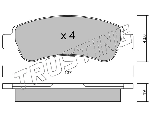 Sapatas do freio traseiras de disco Peugeot Boxer 3 250