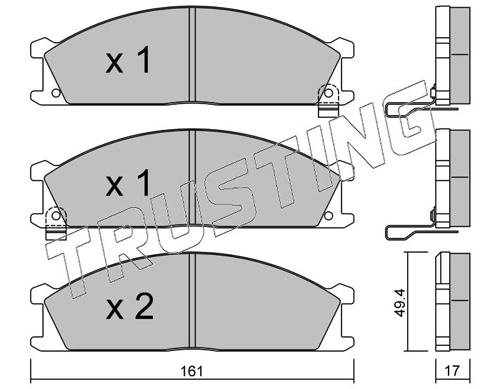Sapatas do freio dianteiras de disco Nissan Terrano 1 WD21