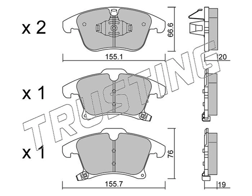 Sapatas do freio dianteiras de disco Ford S-Max CDR