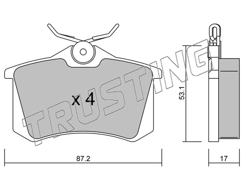 Sapatas do freio traseiras de disco Volkswagen Passat 3B3