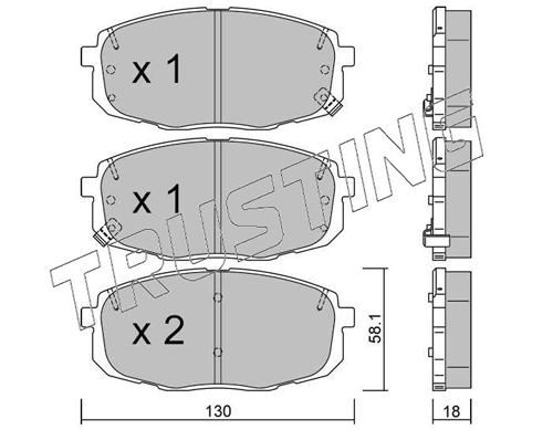 Sapatas do freio dianteiras de disco KIA Cerato 2 TD