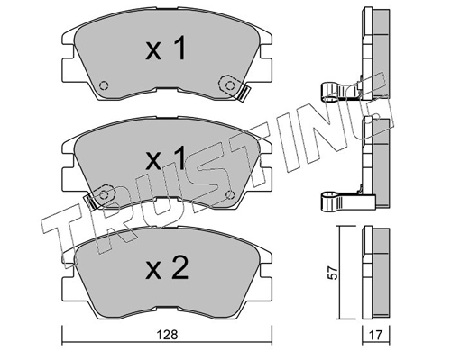 Sapatas do freio dianteiras de disco Mitsubishi Outlander 1 CU