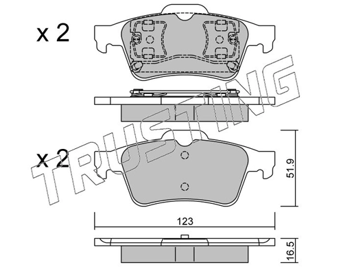 Sapatas do freio traseiras de disco Nissan Primera P12
