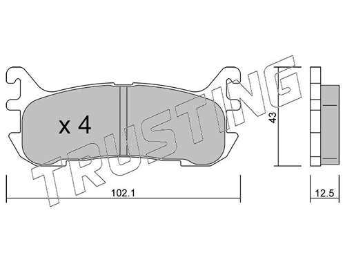 Sapatas do freio traseiras de disco Mazda 323 BA