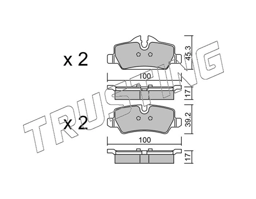 Sapatas do freio traseiras de disco MINI Cooper F57