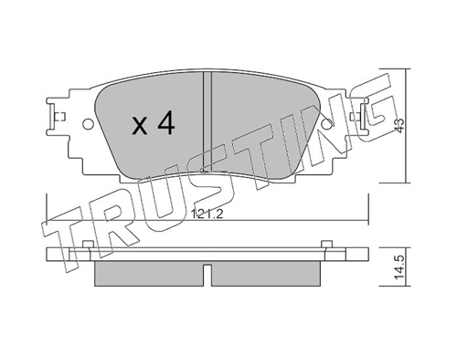 Sapatas do freio traseiras de disco Toyota Rav4 A5, H5