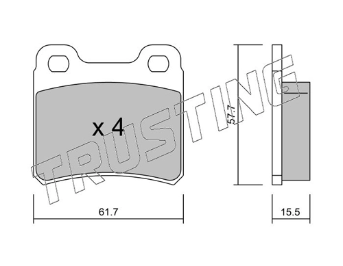 Sapatas do freio traseiras de disco Opel Astra 51, 52, F35, M35
