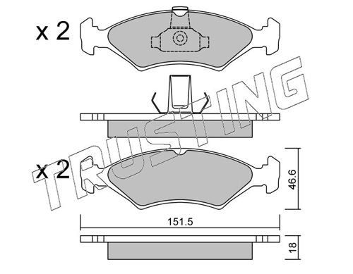 Sapatas do freio dianteiras de disco Ford Orion 1 AFD