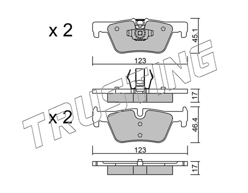 Sapatas do freio traseiras de disco BMW 2 F23