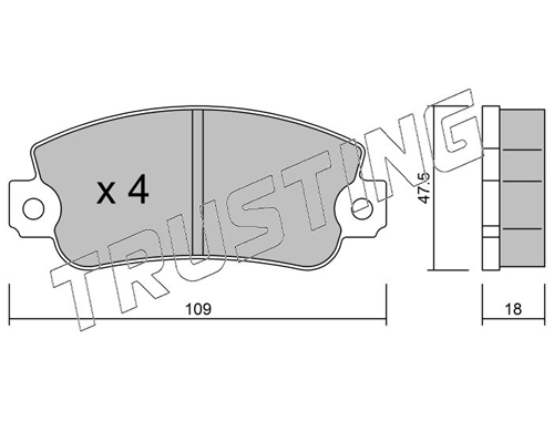 Sapatas do freio dianteiras de disco Seat Marbella 28