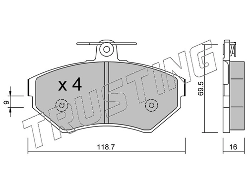 Sapatas do freio dianteiras de disco Seat Ibiza 2 6K1