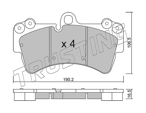 Sapatas do freio dianteiras de disco Audi Q7 4LB
