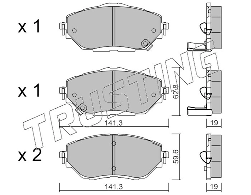 Sapatas do freio dianteiras de disco Toyota C-HR X10
