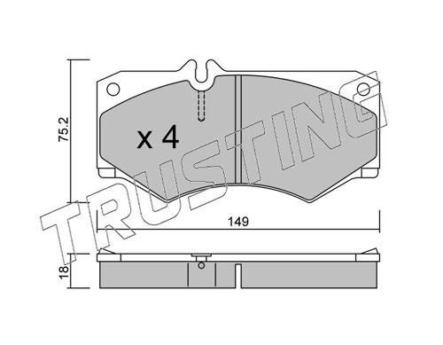 Sapatas do freio dianteiras de disco Mercedes Bus 207-310 601