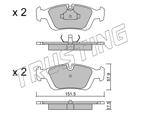 Sapatas do freio dianteiras de disco BMW 3 E36