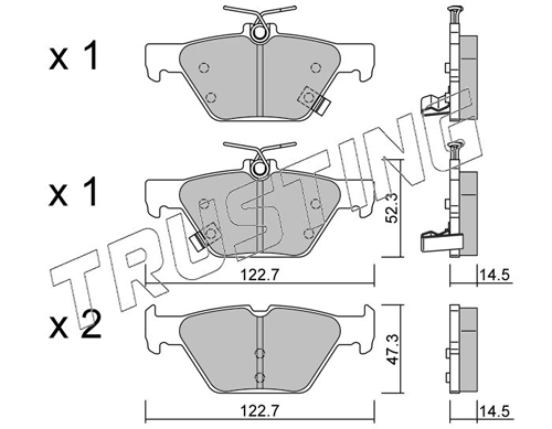 Sapatas do freio traseiras de disco Subaru Outback 5 B15, BS