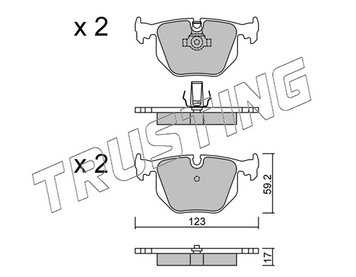 Sapatas do freio traseiras de disco BMW X5 E53