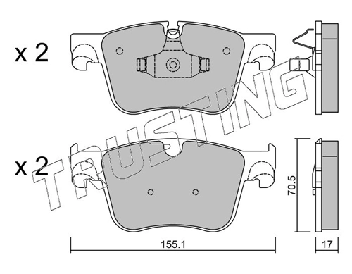 Sapatas do freio dianteiras de disco Peugeot 508 FC, FJ, F4