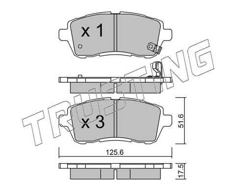 Sapatas do freio dianteiras de disco Ford Fiesta CB1
