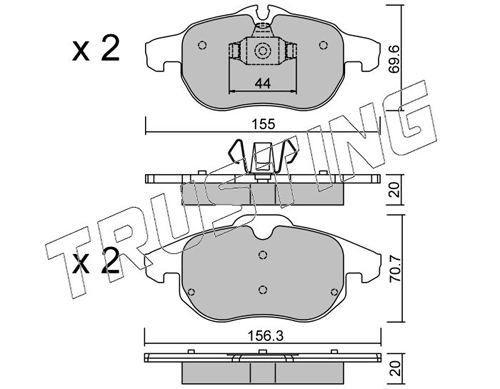 Sapatas do freio dianteiras de disco Opel Vectra