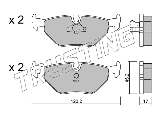 Sapatas do freio traseiras de disco BMW 3 E30