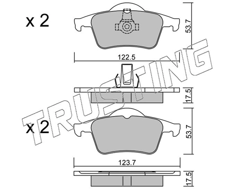 Sapatas do freio traseiras de disco Volvo V70 1 LV