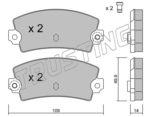 Sapatas do freio traseiras de disco Renault 18  134