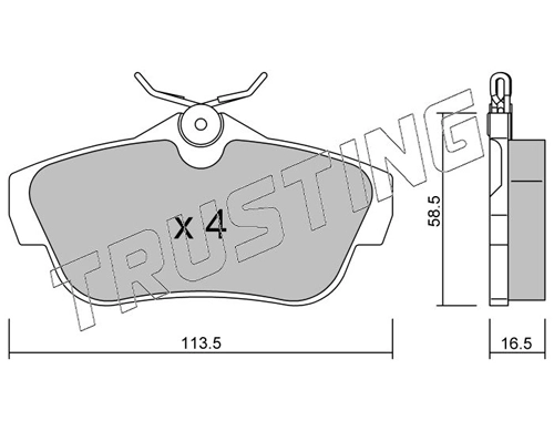 Sapatas do freio traseiras de disco Citroen Jumpy 2