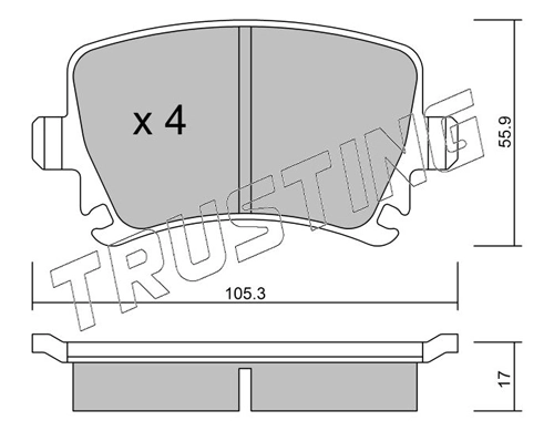 Sapatas do freio traseiras de disco Seat Exeo 3R5