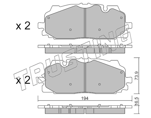 Sapatas do freio dianteiras de disco Audi A6 4A5