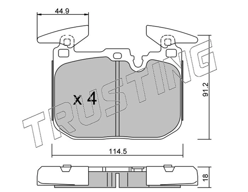 Sapatas do freio dianteiras de disco BMW 2 F23